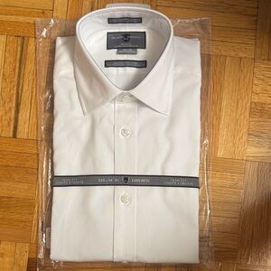 Black Brown 1826 Classic White Dress Shirt NWT
